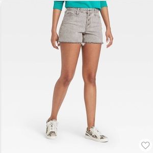 NWT Universal Thread Grey High-Rise Midi Jean Shorts
